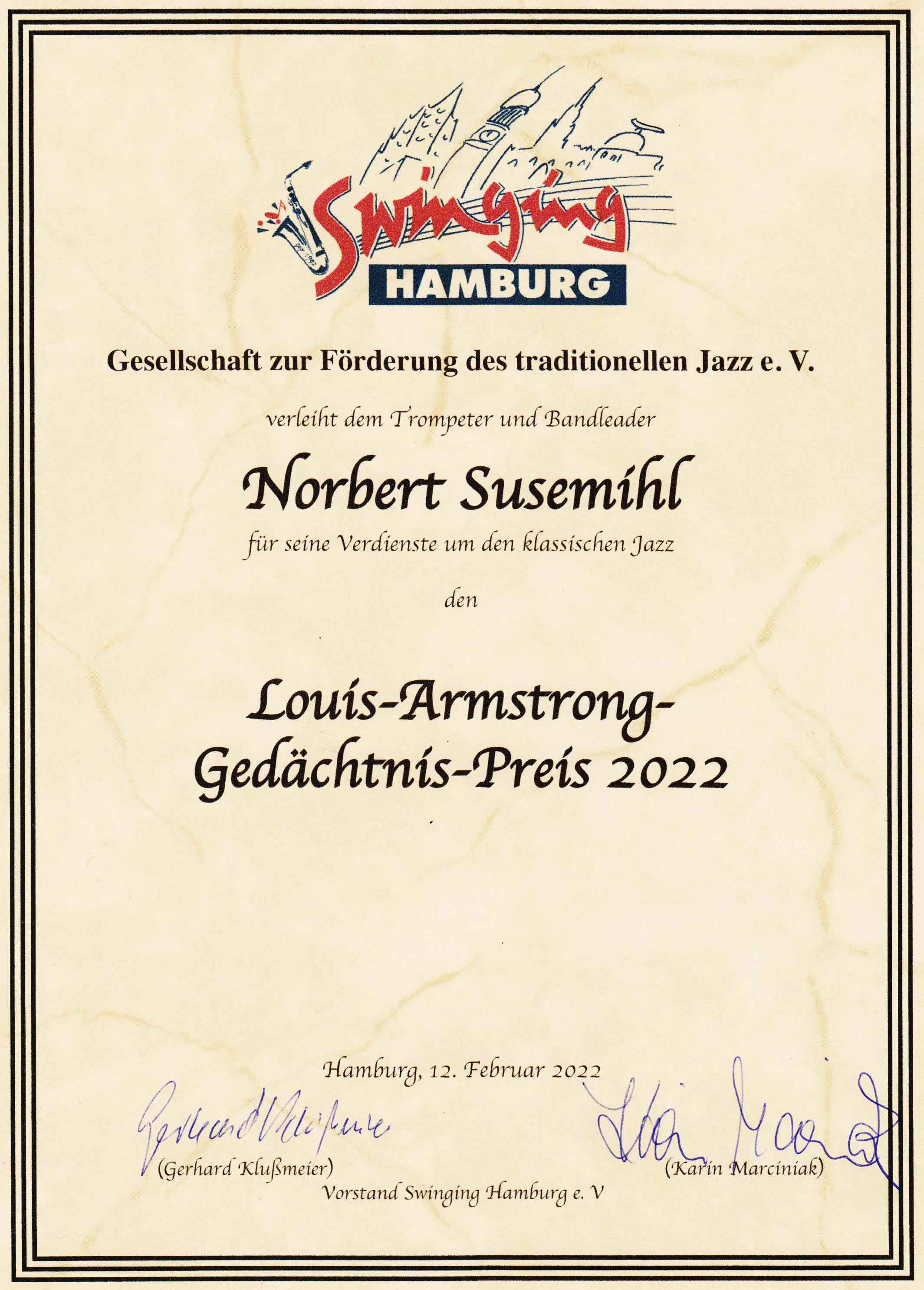 Norbert Susemihl - Armstrong Award Doc